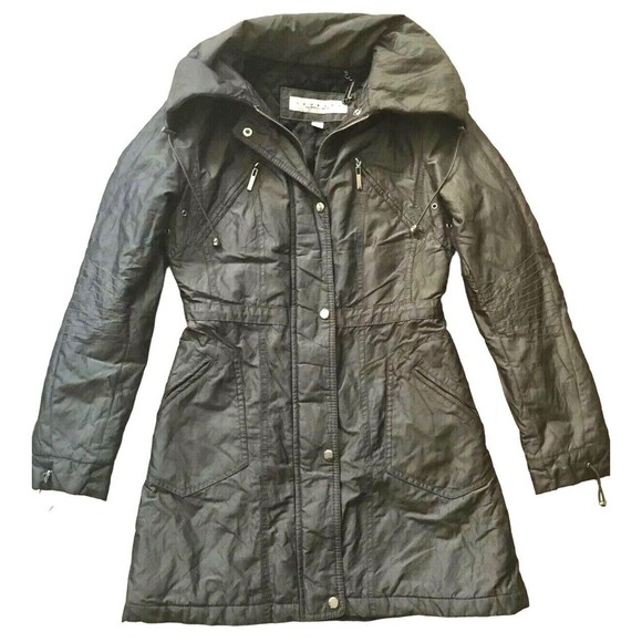 Laundry Shelli Segal Womens Coat Double Zip Adjustable Collar XS - Picture 1 of 12